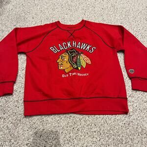 Old Time Hockey Chicago Blackhawks Crewneck Sweatshirt Sz S Causeway Collection
